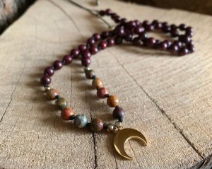 LUNULA jaspis picasso i drzewo różane